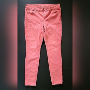 Old Navy Coral Midrise Rockstar jeans size 10 regular